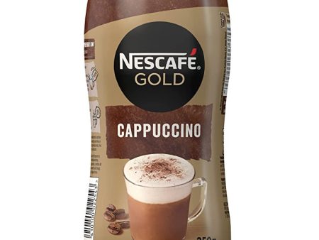 Nescafé GOLD CAPPUCCINO NATURAL, cremoso café soluble con leche desnatada, 250 g Embalaje Deteriorado Fashion