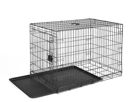 Amazon Basics - Jaula para perro de alambre metálico, plegable, con bandeja, puerta única, 106, 7 cm Embalaje Deteriorado Cheap