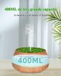 JVJH Difusor de aceites esenciales, 400 ml, Humidificador Super silencioso 8-12 horas con 14 colores de luces LED Embalaje Deteriorado For Cheap