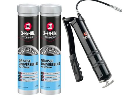 3- EN-UN Cartouche 400g Graisse Universelle au Lithium x1 + Pompe à Graisse Manuelle Pack Complet pour graissage avec Pompe et Cartouche. Clair Embalaje Deteriorado Online