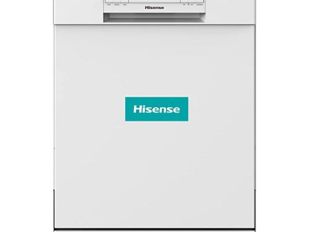 Hisense HS60240W - Lavavajillas, Capacidad para 13 servicios, de 60 cm, 6 Programas, bajo nivel sonoro, 2 Cestas, Filtro autolimpiable, Contador digital con programa Ecológico, Color Blanco (Golpeada) Reacondicionado Supply